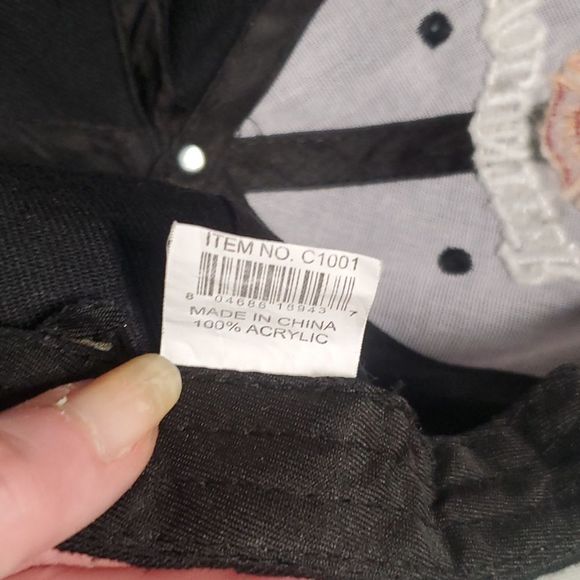 Black Volunteer Firefighter Embroidered Fire Fighter Baseball Cap Hat Velcro - Picture 9 of 9